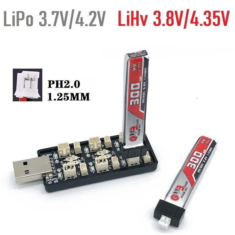 6CH USB 1S LiPo/LiHv 3,7 V/4,2 – Drone Battery Adapter Bewertung und Preis