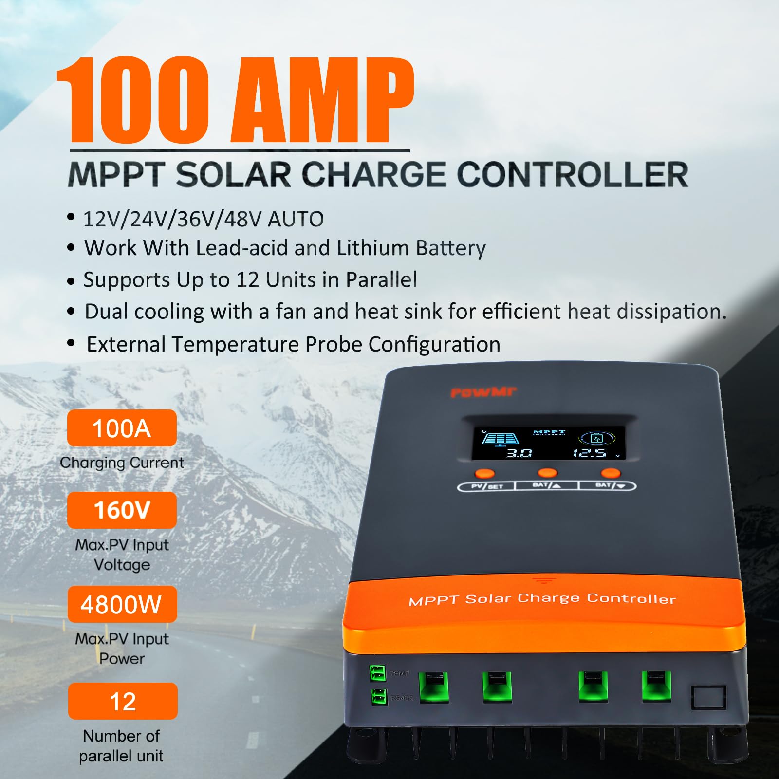 PowMr 100A MPPT Solarladeregle – Drone Solar Charger Bewertung und Preis